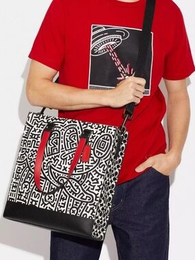 COACH Disney Mickey Mouse X Keith Haring Graham Structured Tote